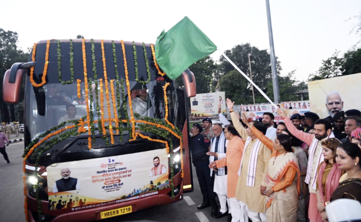 Haryana social media influencers leave for Uttarakhand under ‘Seva Sankalp Abhiyan’