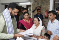 Haryana Chief Minister, Sh. Nayab Singh Saini redressing the grievances of the people at his residence Sant Kabir Kutir in Chandigarh